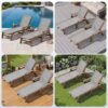 Textilene Outdoor Chaise Lounge Chair – Brown