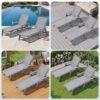 Textilene Outdoor Chaise Lounge Chair – Gray